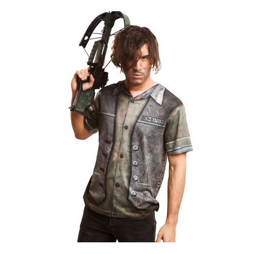 T-Shirt Déguisement De Motard Pour Homme (Taille M)