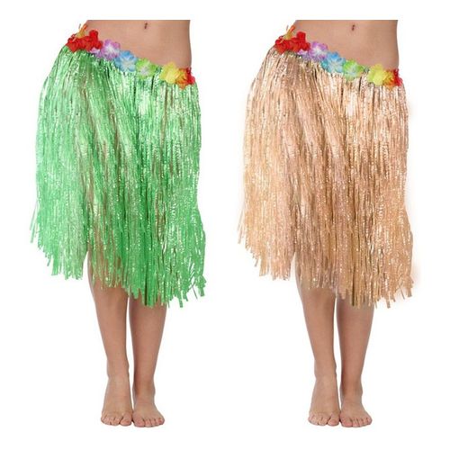 Jupe Hawaïane 2 Couleurs 41 Cm (Couleur Écru)