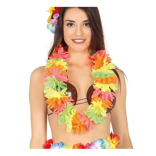 Collier Hawaïen Multicouleur Néon (Taille Unique)