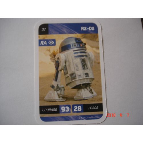 Carte Leclerc Star Wars 2018 R2-D2 Numéro 37