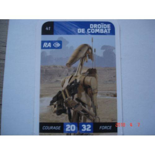 Carte Leclerc Star Wars 2018 Droïde De Combat Numéro 41