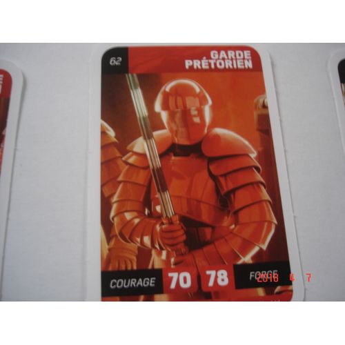 Carte Leclerc Star Wars 2018 Garde Prétorien Numéro 62