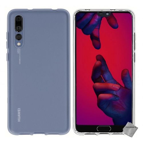 Housse Etui Coque Pochette Silicone Gel Fine Pour Huawei P20 Pro + Verre Trempe - Blanc Transparent