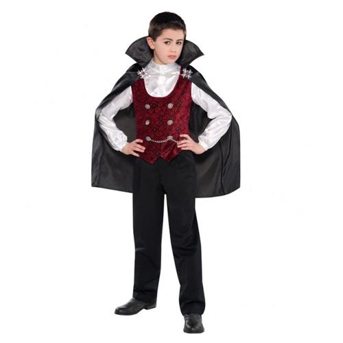 Déguisement De Compte Vampire Pour Enfants Pour Halloween (Taille 4-6a)