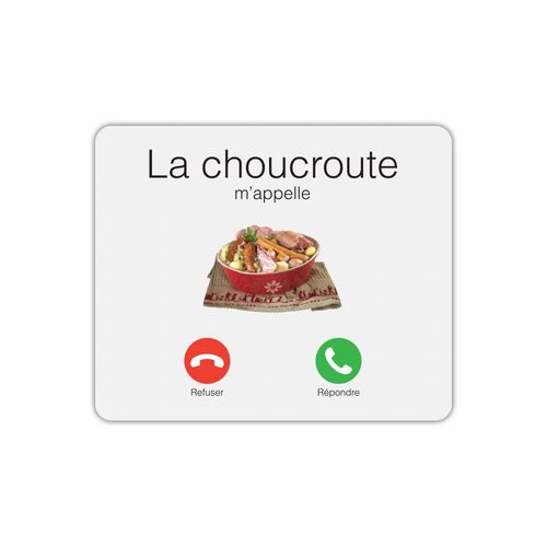 Tapis de souris rectangle la choucroute m'appelle