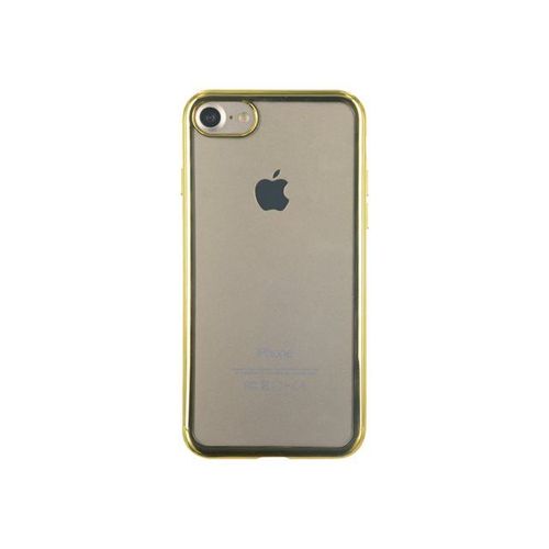 Bigben Interactive Semi-Rigid - Coque De Protection Pour Téléphone Portable - Polyuréthanne Thermoplastique (Tpu) - Transparent, Métal Doré - Pour Apple Iphone 7, 8