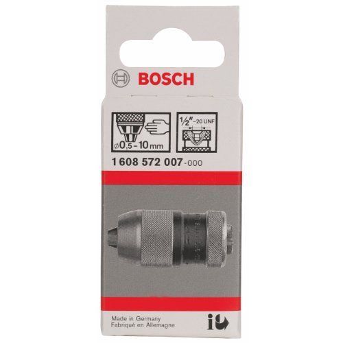 Bosch 1608572007 Mandrin à serrage rapide Jusque 10 mm Serrage 0,5 / 10 mm Filetage 20