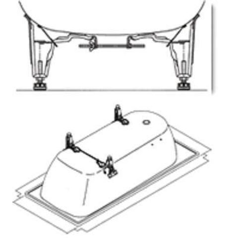 Kaldewei 581470000000 Allround 5030 Pieds de baignoire anti-bruit