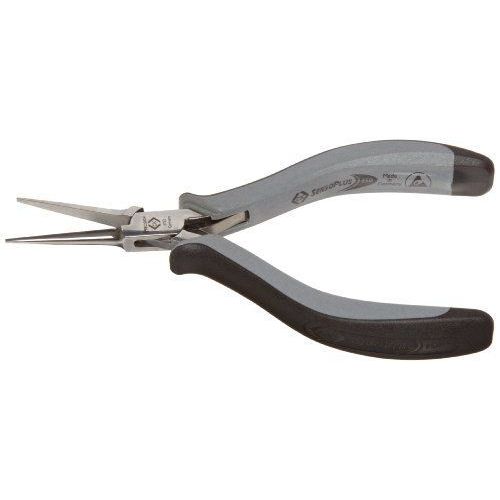 C.K T3783D Pince à becs demi-ronds ESD 160 mm Droite et extra fine Mâchoires lisses