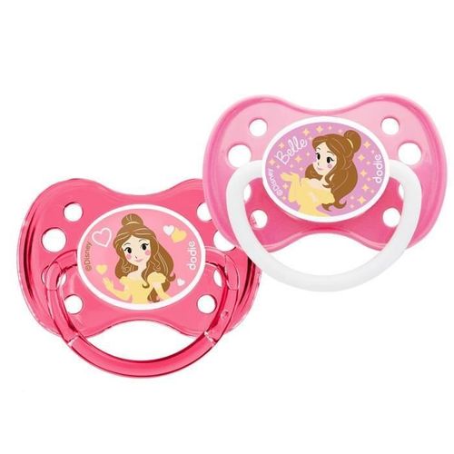 Dodie 2 Sucettes Anatomiques Disney Belle 6 M+