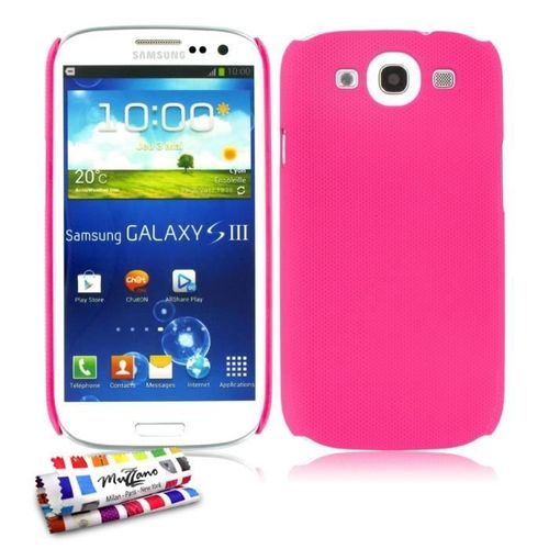 Coque Case Samsung Galaxy S3 "Le Pika" Rose Fushia Silicone Rigide (Tpu)