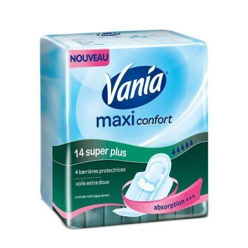 Vania Maxi Confort Super Plus Paquet De 14 Serviettes Lot De 2 