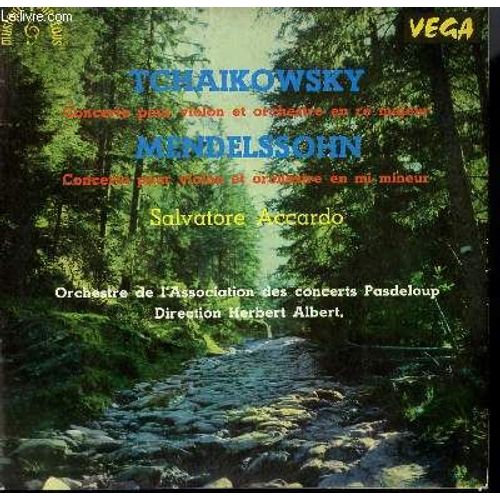 Disque Vinyle 33t Concerto Pour Violon Et Orchestre En Re Majeur / Concerto Pour Violon Et Orchestre En Mi Mineur. Par L'orchestre De L'association Des Concerts Pasdeloup Sous La Direction ...