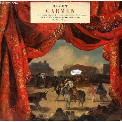 Disque Vinyle 33t Carmen. Par Les Choeurs Du Conservatoire De Paris Et L'orchestre De L'association Des Concerts Pasdeloup Sous La Direction De Pierre Devaux. Solistes: J. Madeira, M. Roux