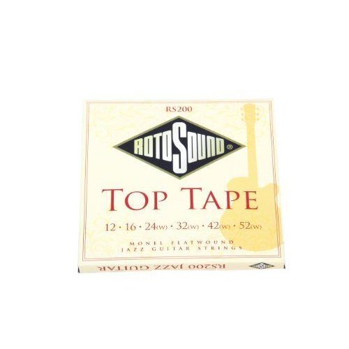 Rotosound Jeu De Cordes Pour Guitare Électrique Filet Plat Monel Tirant Moyen (12 16 24 32 42 52)