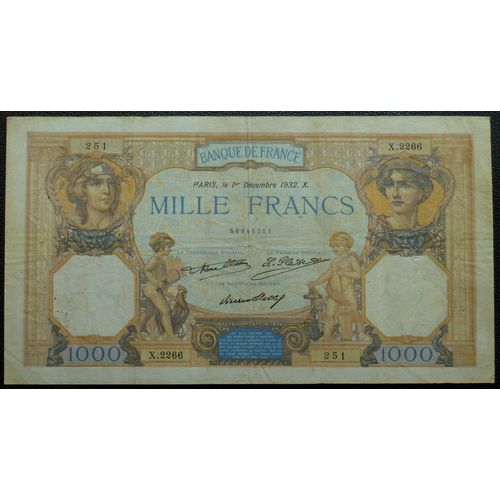 Billet 1000 Francs 1er Décembre 1932