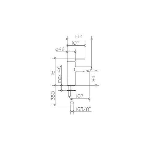 Keuco 53902010100 Plan Blue Mitigeur lavabo sans vidage Chromé