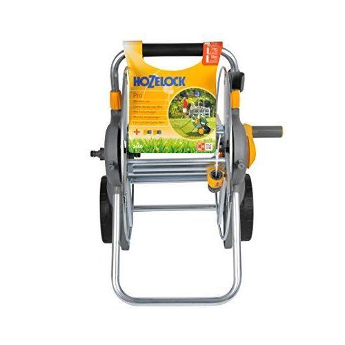 Hozelock 2460 0000 Chariot dévidoir métallique Euro Cart pour tuyau de 90 m, avec 2 raccords de tuyau 1/2``