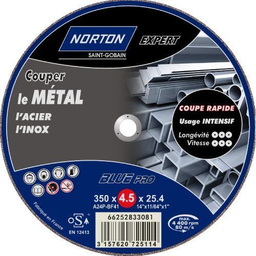 Norton Tronçonnage machines fixes expert métal 350 x 4,5 x 25,4 mm