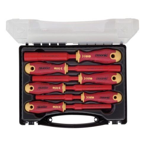 Felo 00041910636 Coffret à outils Ergonic M-TEC VDE avec 6 porte-embouts