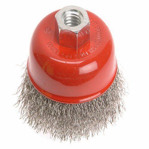 Faithfull WBC80S Brosse boisseau Acier inoxydable Fils de 0,3 mm Diamètre 85 mm M14 x 2