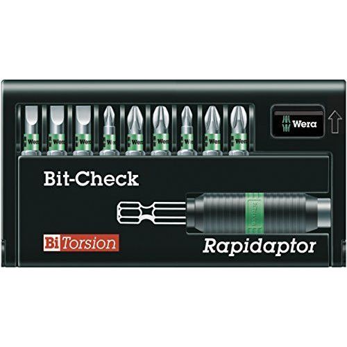 Wera 8700-9/BTZ 05056374001 Bit-Check Rapidaptor Jeu d'embouts/Porte-embouts 10 pièces