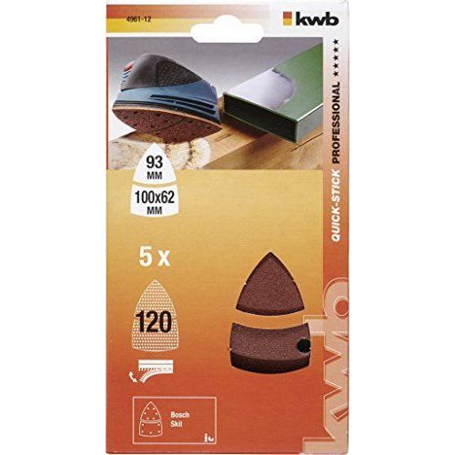 KWB 49496112 93 mm Multi-ponceuse feuilles Pack de 5