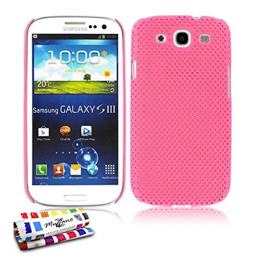 Coque Case Samsung Galaxy S3 "Alvéolia" Rose Silicone Rigide (Tpu)