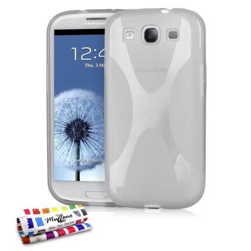 Coque Case Samsung Galaxy S3 "Le X" Transparent Silicone Souple (Tpu)