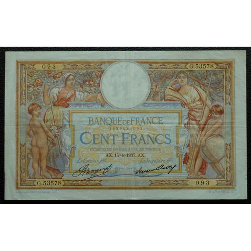 Billet 100 Francs 1937