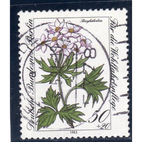 Timbre-Poste De Berlin Ouest (Fleurs Protégées Des Alpes : Anémone Narcissiflora)