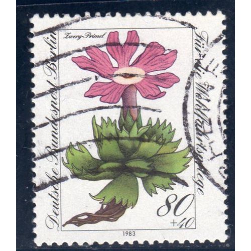 Timbre-Poste De Berlin Ouest (Fleurs Protégées Des Alpes : Primula Minima)