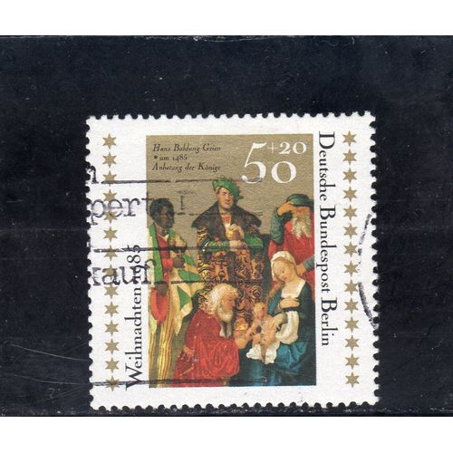 Timbre-Poste De Berlin Ouest (Noël, Tableau Du Peintre Hans Baldung Dit Grien)