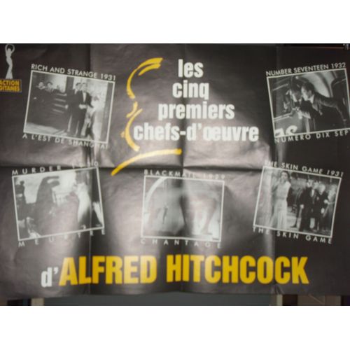 Les Cinq Premiers Chefs D'oeuvre D'alfred Hitchcock - Affiche Originale Pliée 80 X 120