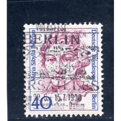 Timbre-Poste De Berlin Ouest (Maria Sibylla Merian, Peintre De La Nature)