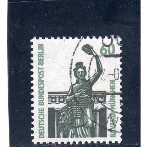 Timbre-Poste De Berlin Ouest (Statue De Bavaria, À Munich)