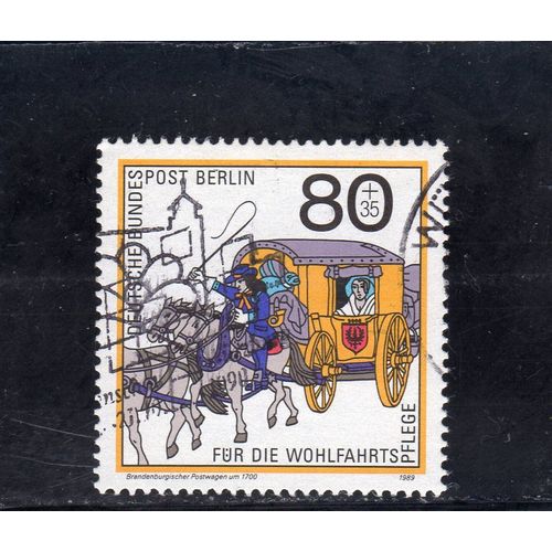 Timbre-Poste De Berlin Ouest (Voiture Postale Du Brandebourg, En 1700)