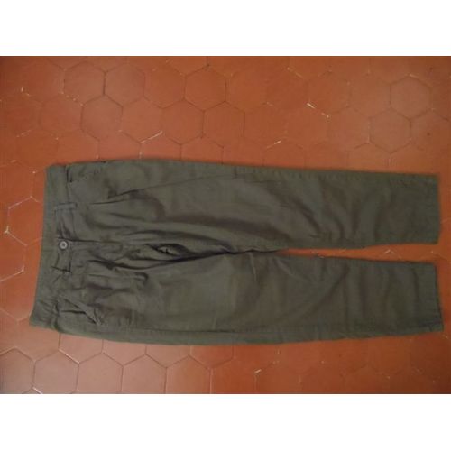 Pantalon Chino Coton Kaki Blanche Porte