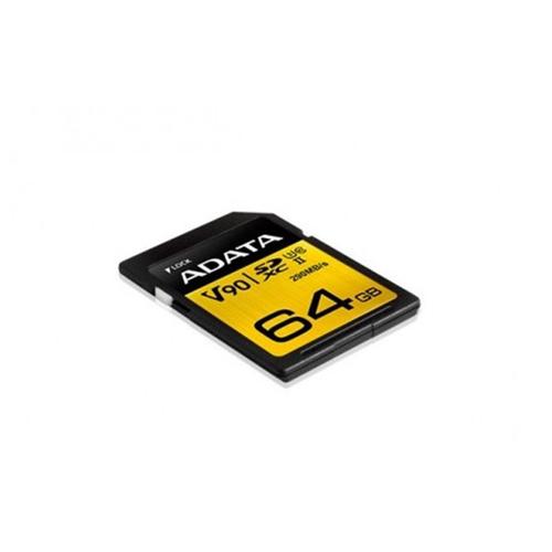 ADATA Premier ONE - Carte mémoire flash - 64 Go - UHS-II U3 / Class10 - SDXC UHS-II