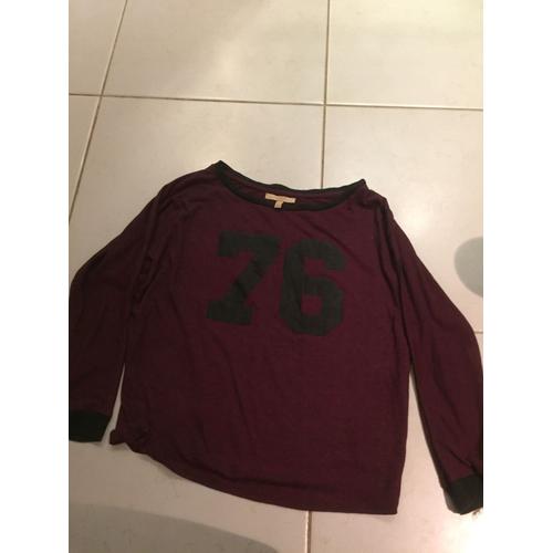 T-Shirt Ml Bordeaux Zara Fille 16 Ans / S / 36