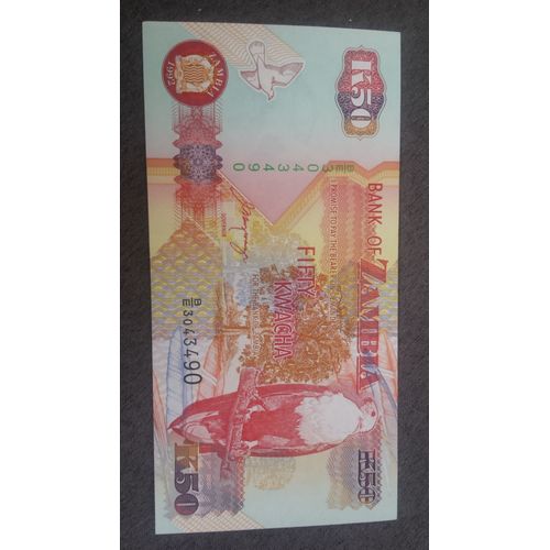 50 Kwacha Bank Of Zambia 1992 Neuf
