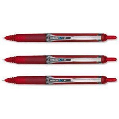 Pilot - V7 Rt - Stylo Roller Rétractable Et Rechargeable - Pointe Hi-Tec - Rouge - Lot De 12