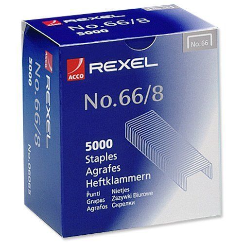 Rexel Lot De 5000 Agrafes 66 8mm