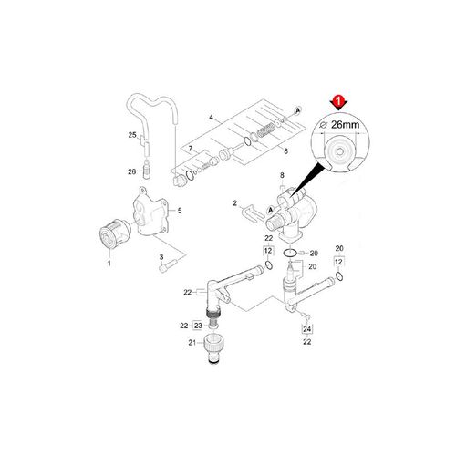 Karcher - Piston Et Arrivee D'eau Wcm Diametre 26 - Ref: 90019810