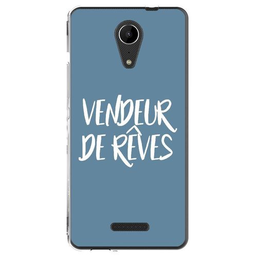 Coque Souple Pour Wiko Tommy 2 Avec Impression Motifs Vendeur De Rêves Bleu