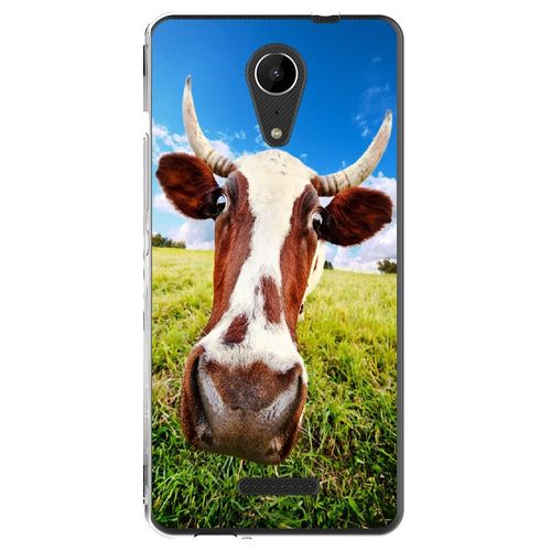 Coque Souple Pour Wiko Tommy 2 Avec Impression Motifs Vache