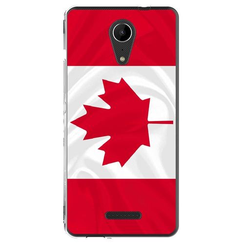 Coque Souple Pour Wiko Tommy 2 Avec Impression Motifs Drapeau Du Canada