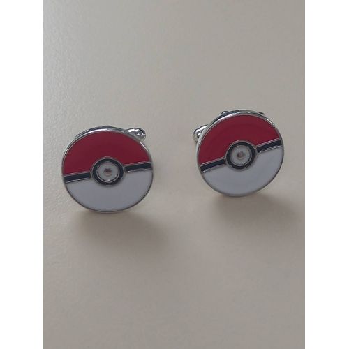 Boutons De Manchettes Style Poké Ball Poke Ball De Couleurs Rouge Blanc Et Noire Pour De L'élégance ...