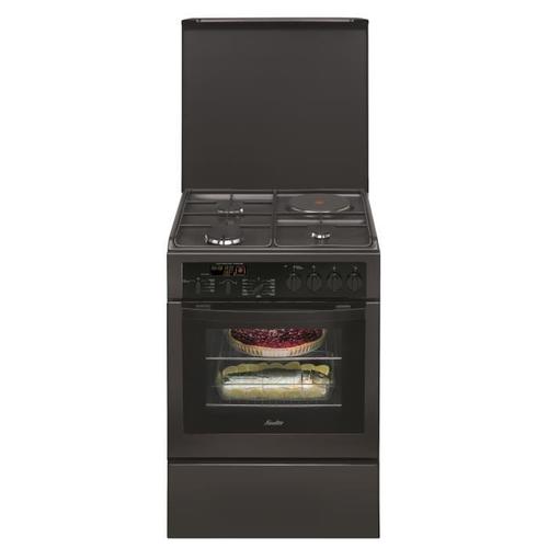 Sauter SCM1065A - Cuisinière - pose libre - largeur : 60 cm - profondeur : 61.8 cm - hauteur : 86 cm - avec système auto-nettoyant - classe A - noir anthracite