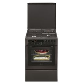 Sauter SCM1065A - Cuisinière - pose libre - largeur : 60 cm - profondeur : 61.8 cm - hauteur : 86 cm - avec système auto-nettoyant - classe A - noir anthracite
